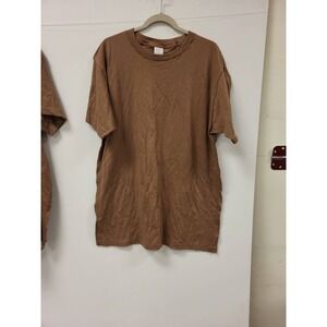 CAC‎ Campbellsville Apparel Company Mens XL Brown T-Shirt Combed Cotton USA Made